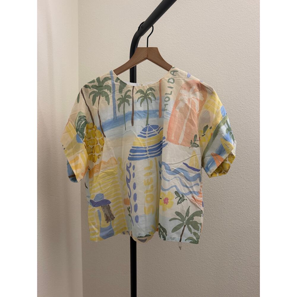 PROSPERINA BAILEIGH MULTI PRINT COTTON TOP - Picture 4 of 6